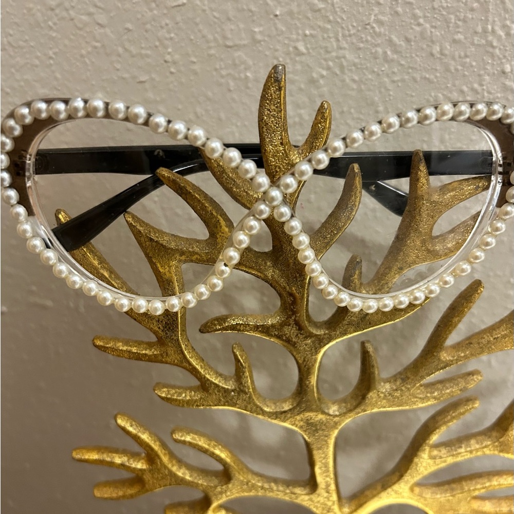 SOLD! Pearl Embellished Cat Eye Glasses
